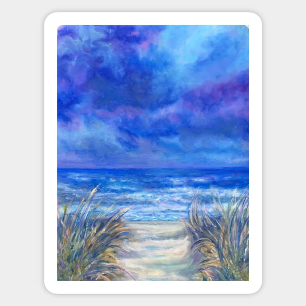 Moody skies and sand dunes Sticker by Merlinsmates